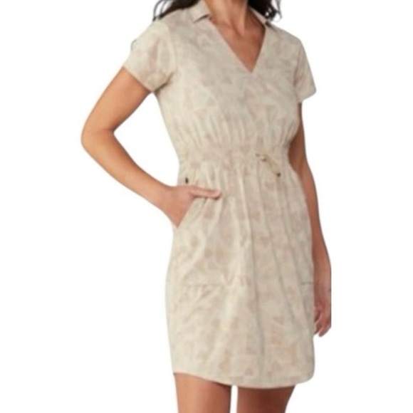 REI Trailmade Short Sleeve Casual Lightweight Outdoor Dress Light Khaki Size XS - Picture 1 of 13